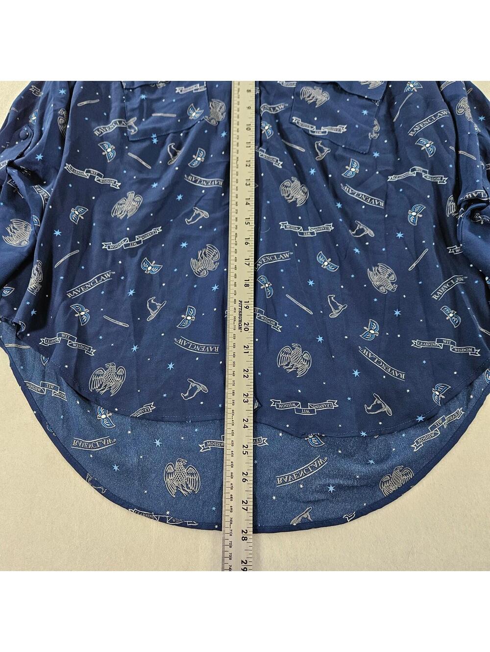 Torrid Harry Potter Ravenclaw Harper Blouse 3X Blue Celestial Stars Plus Size - Picture 9 of 12